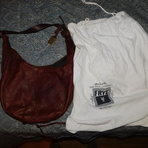 FRYE burgundy leather purse